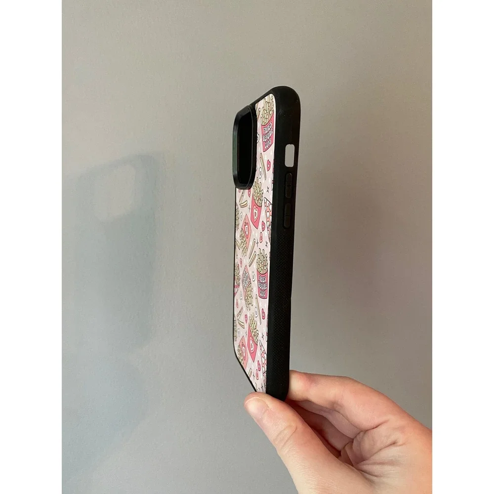 Phone Case Unisex iPhone 15 Pro Max Pink Fries Before Guys Graphic Pattern